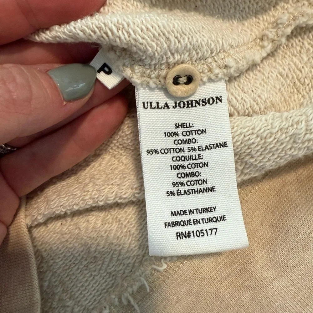 Ulla Johnson Bess Mixed Media Puff Sleeve Pullover Top Women's Size XS